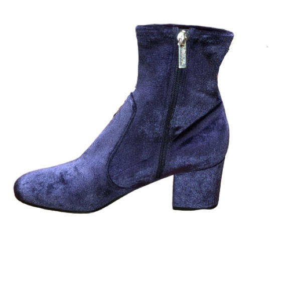 Unisa Shoes - Unisa Purple Crushed Velvet Ankle Boots